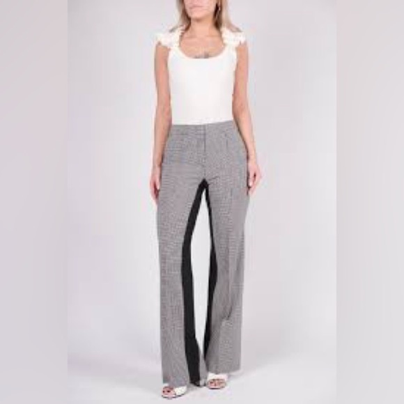 DOROTHEE SCHUMACHER Pants - Dorothee Schumacher Virgin Wool Trousers Black White Check Size 32